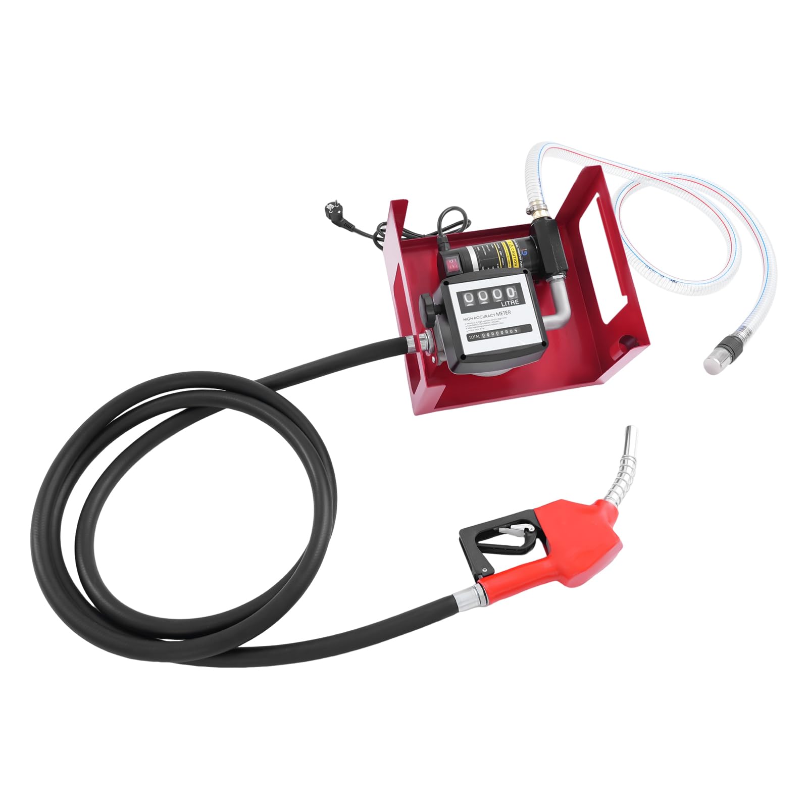 Bomba diésel de 230 V, 200 W, 50 L/min, bomba de aceite autocebante, bomba de combustible con pistola de extracción y regulación de velocidad de 3 velocidades, para excavadoras, tractores, tanques de
