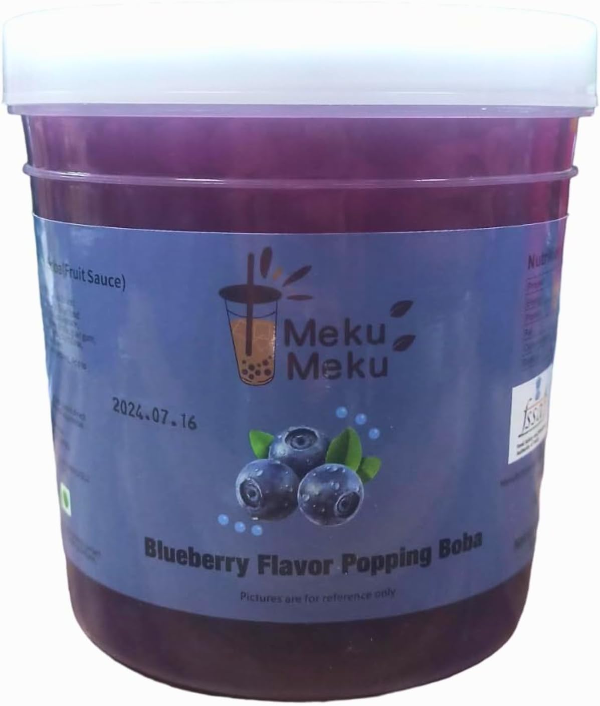 Meku Meku Popping Boba Delicious Blueberry Flavour Juice 1.3 kg (Imported)