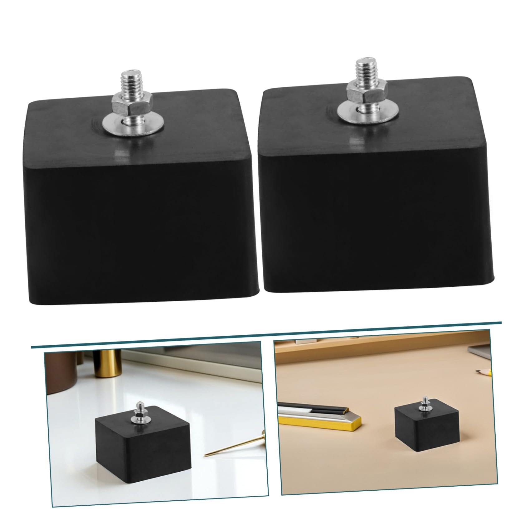 Didiseaon 4 Piezas Soportes Antivibración de Goma Gruesa para Aire Acondicionado Amortiguadores de Choque Resistentes para Montaje Exterior Almohadillas Antiruido y Absorción de