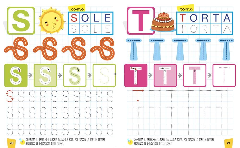 Lettere e numeri a quadretti Ediz a colori