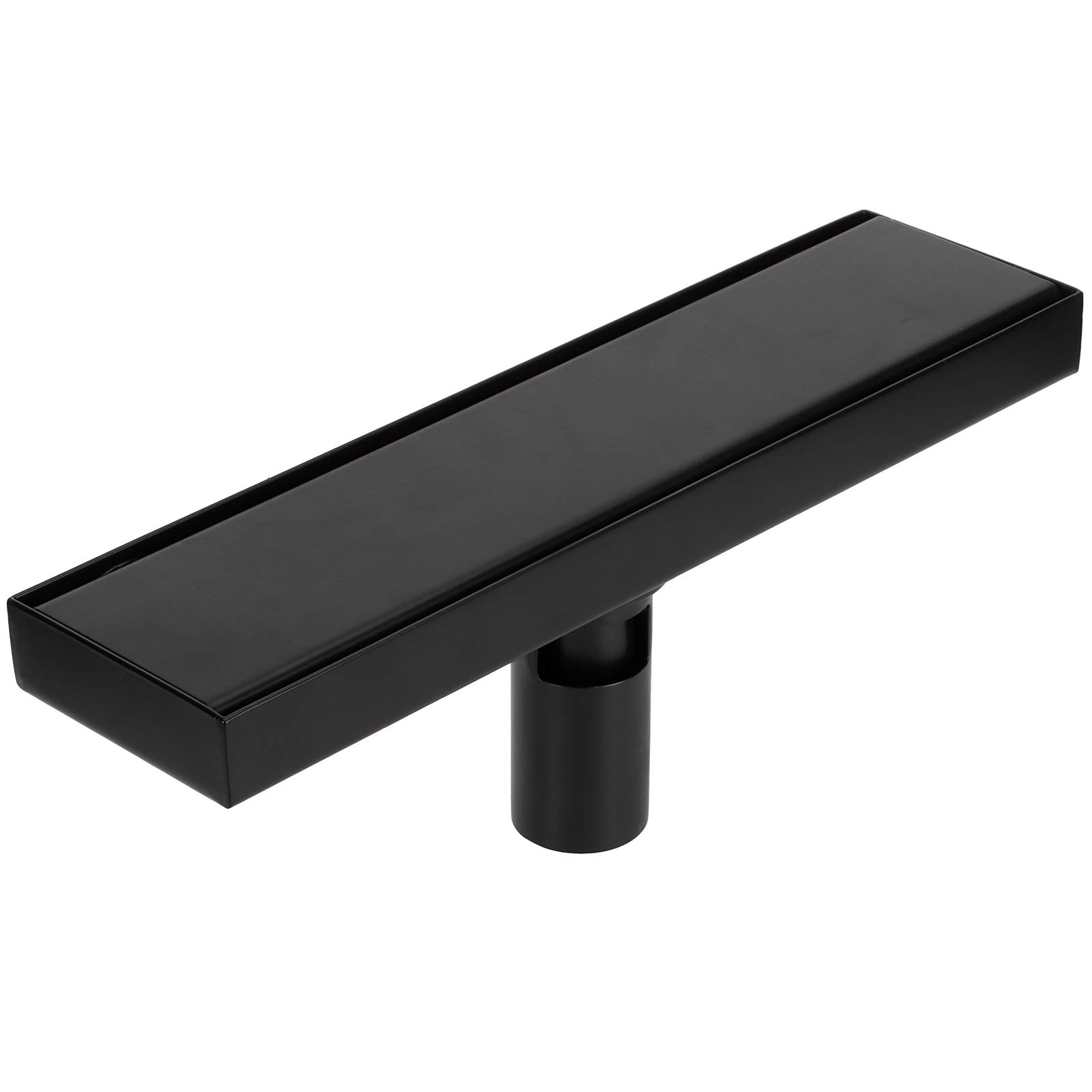 Desagüe de Ducha Lineal, Desagüe de Piso de Ducha Negro Mate de Acero Inoxidable 304, Diseño Rectangular para Baño, Balcón y Hotel