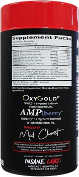 Insane Labz Kill H2O, AMPiberry Infused Diuretic, Reduce Water Retention and Bloating Relief with Dandelion Root and Green Tea Extract, 20 Servings