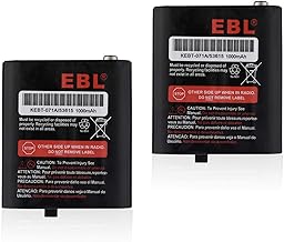 EBL 3.6V 1000mAh Rechargeable Battery Compatible with 53615 m53615 KEBTt-071-A KEBT-071-B KEBT-071-C KEBT-071-D Talkabout 5950 T4800 T4900 T5000 T5800 T9500R FV500 Series HKNN4002A HKNN4002B 2 Pack
