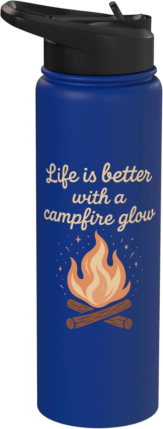 Luxury Camping Glam Life Nature Retreat Adventure Gift Stainless Steel Insulated Water Bottle