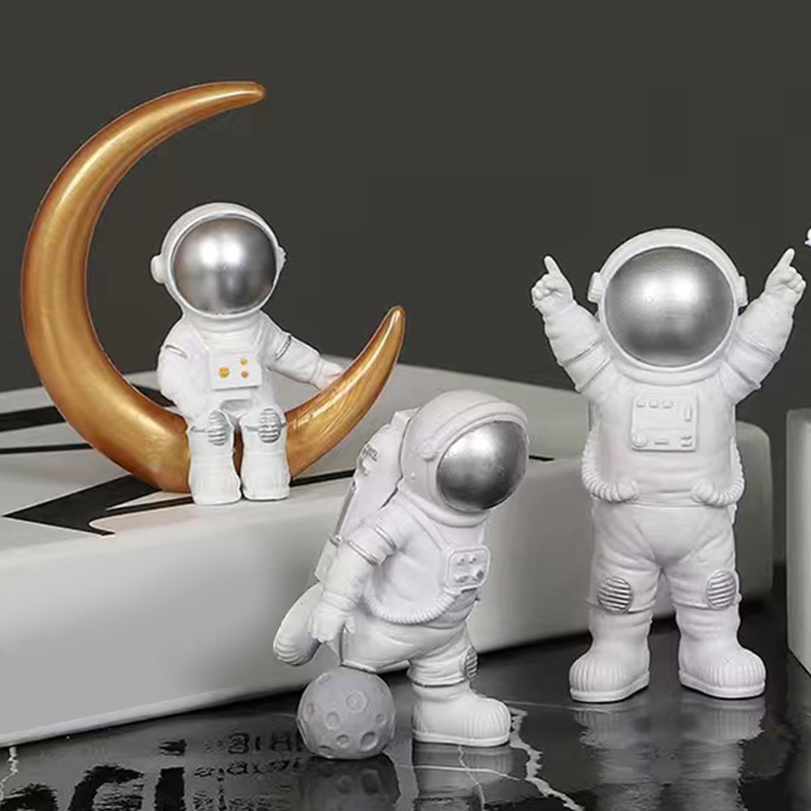 Figura de Astronauta, 7 estatuas de Astronauta de Resina, estatuas de