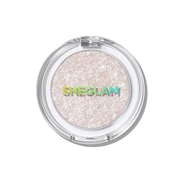 SHEGLAM Enigma Sparkly Eyeshadow Longwear Eyeshadow Single, High-Pigment Eye Shadow Compact, Smooth & Blendable Colors-Pure