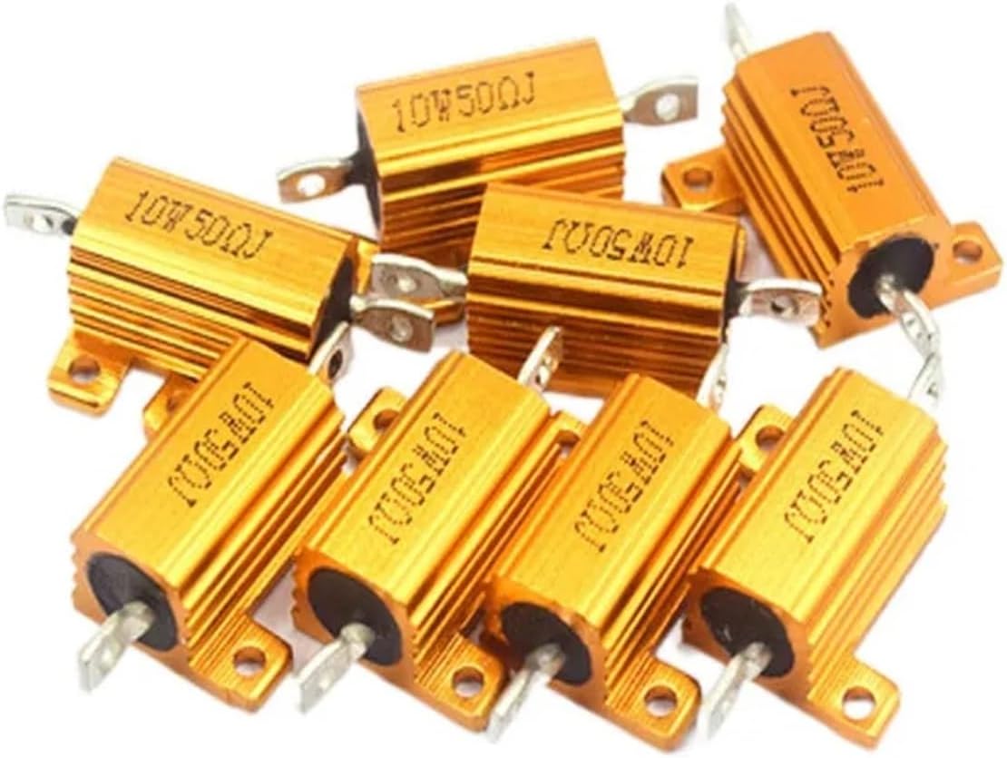 5PCS 10W-RX24 Aluminum Power Metal case wirewound Resistor 0.1 0.5 1 2 3 5 6 8 10 20 100 150 200 300 500 1K 10K ~ 30Kohm (Size : 20R)