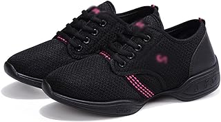 Blissbuilt Women's Jazz Dance Sneakers Girls' Lace-Up Gym Sport Training Cheerleading Dance Shoes Comfortable Dance Traine...