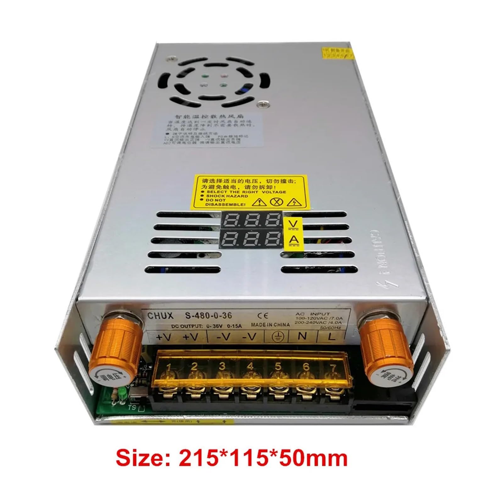 480 W Regulowany Zasilacz Impulsowy Z Cyfrowym Wyświetlaczem Transformator Konwerter Do LED DC 12 V 5 V 24 V 36 V 48 V 60 V 80 V 120 V 160 V Wszechstronny i wydajny(0-220V 0-2A)