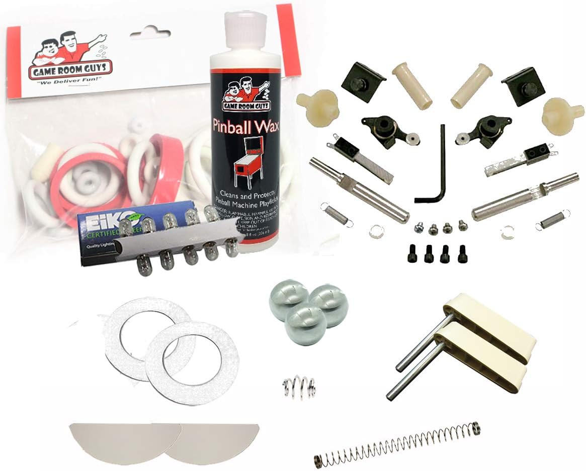 Game Room Guys 1982 Bally Mr. and Mrs. Pacman Pinball White Premium Maintenance Kit