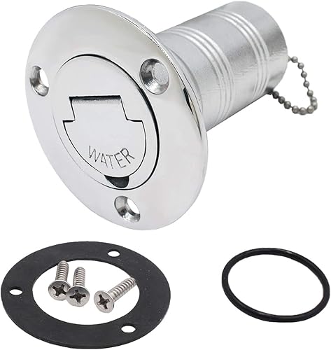 Vista 54 de SHENGHUISS Boat Water/Diesel/Gas/Fuel Deck Fill/Filler 1-1/2 Inch(38mm) with Keyless Cap 316 Stainless Steel Boat Deck Hardware for Boat, Yacht