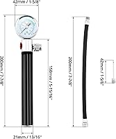 Vista 6 de QWORK Bomba de aire de pelota deportiva con manómetro, bomba de baloncesto, bomba de voleibol, bomba de aire potente para pelota de fútbol, bomba