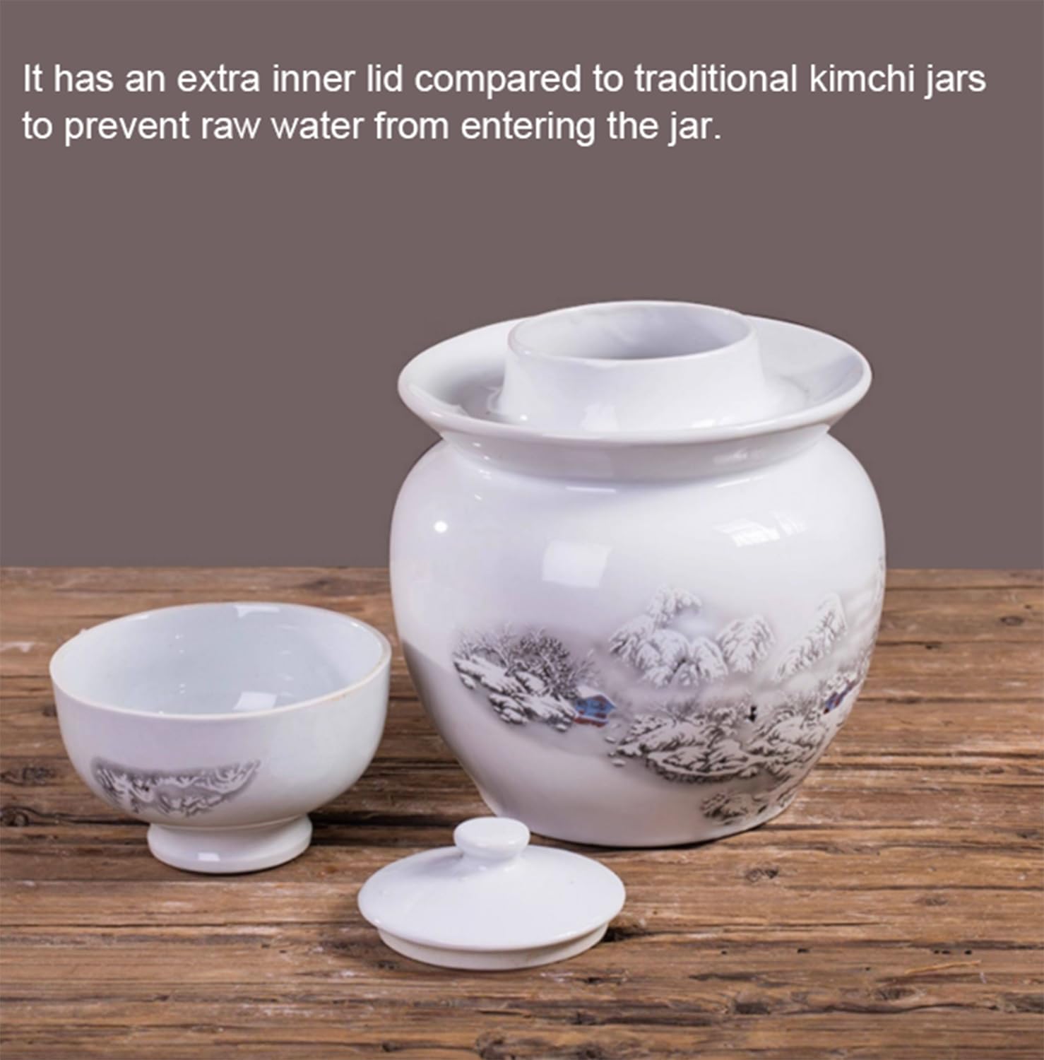 Gärtopf aus Porzellan,chinesisches Einmachglas,Vorratsbehälter Lebensmittel