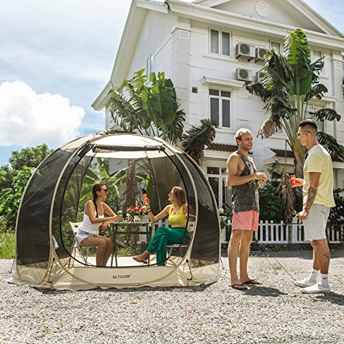 Ulticor Canopy Outdoor Screen Tent – Instant Pop-Up Screen Room Tent – Large Screen House – 4-6 Person Gazebo Canopy Tent For Picnics, Bbq, Parties, Patio & Camping, Not Waterproof (10 X 10) #TOP5