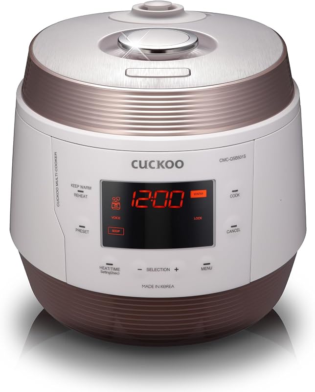 Electric Pressure Cooker 5QT, Versatile Slow Cooker with 10 Menu Options, High Pressure Food Steamer for Cooking, Instant Multicooker with Stainless Steel Non-Stick Inner Pot (CMC-QSB501S) | 10 Menu Options, Slow Cook and Steam, Nonstick Inner Pot, High Pressure Cooking, Versatile Food Steamer
