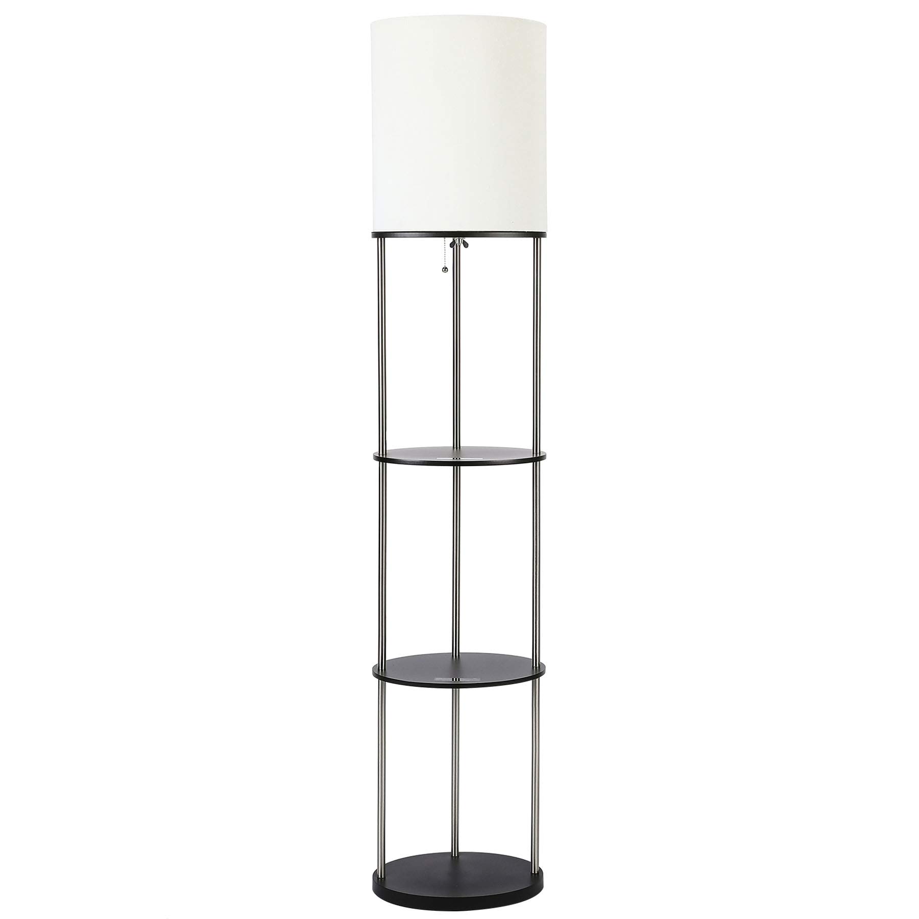 COZ Bigger Shelf Floor Lamp, Metal Nightstand Floor Lamp with