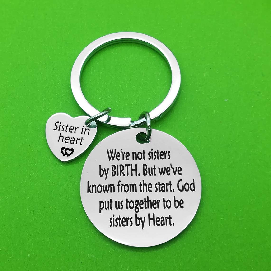 Sister Keychain Best Friend Keychain We're not Sisters by Birth But We've Known from the start keychain,Friendship Keychain Gift Friends Sisters Keychain Graduation Birthday Gift for Women Teens Girl - Image 4