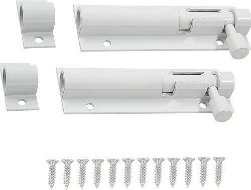 Miniatura 6 de Piutouyar 2 pestillos de cerrojo de barril de 2 pulgadas, pestillo de puerta corredera de alta resistencia, de aleación de aluminio, mini cerrojo