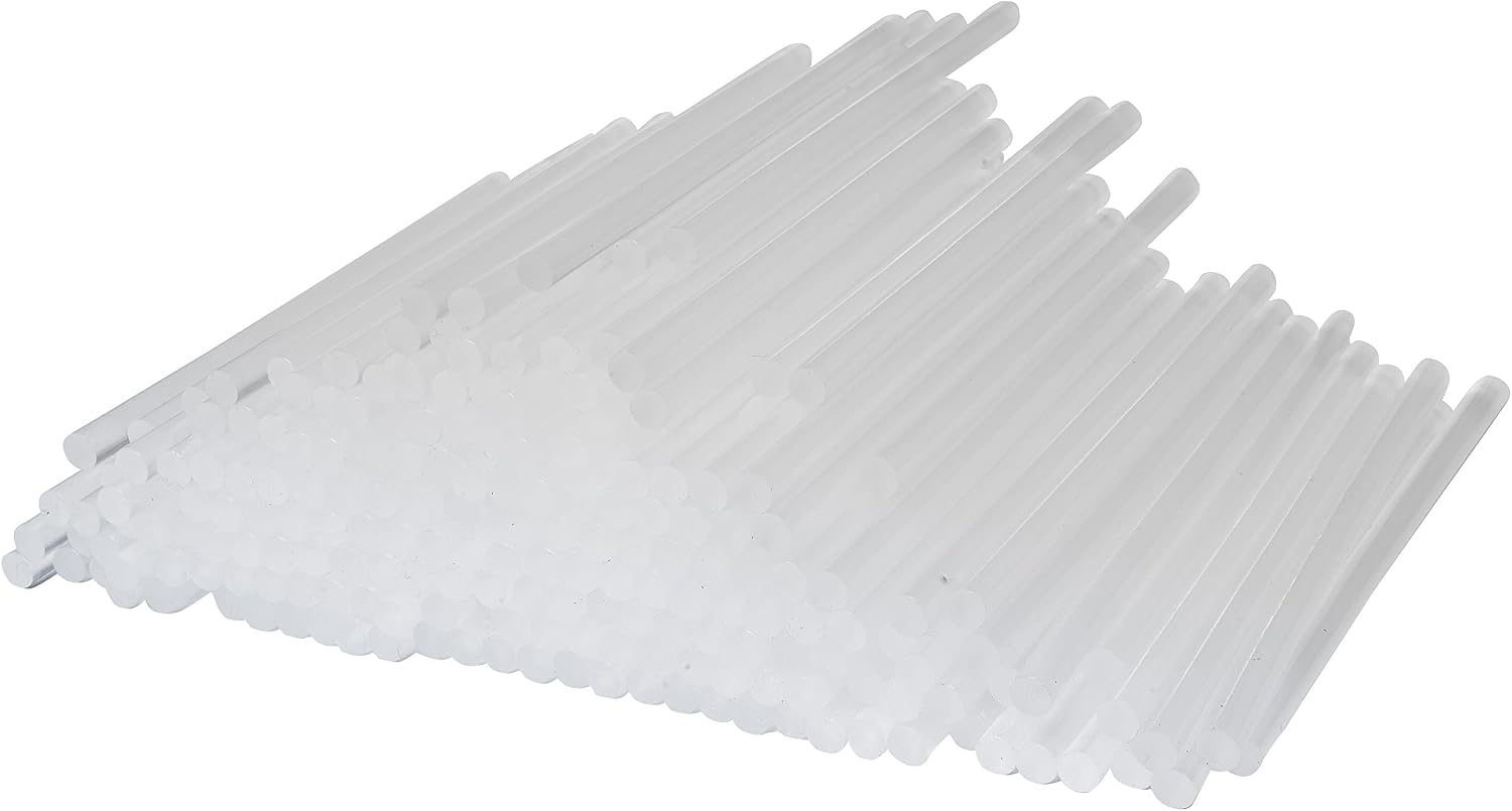 Hot Glue Gun Refill Pack: 9/32" x 6" (7mm x 150mm) 200 Pack for Hobby hot melt Glue Guns. One Size fits Most Pack.