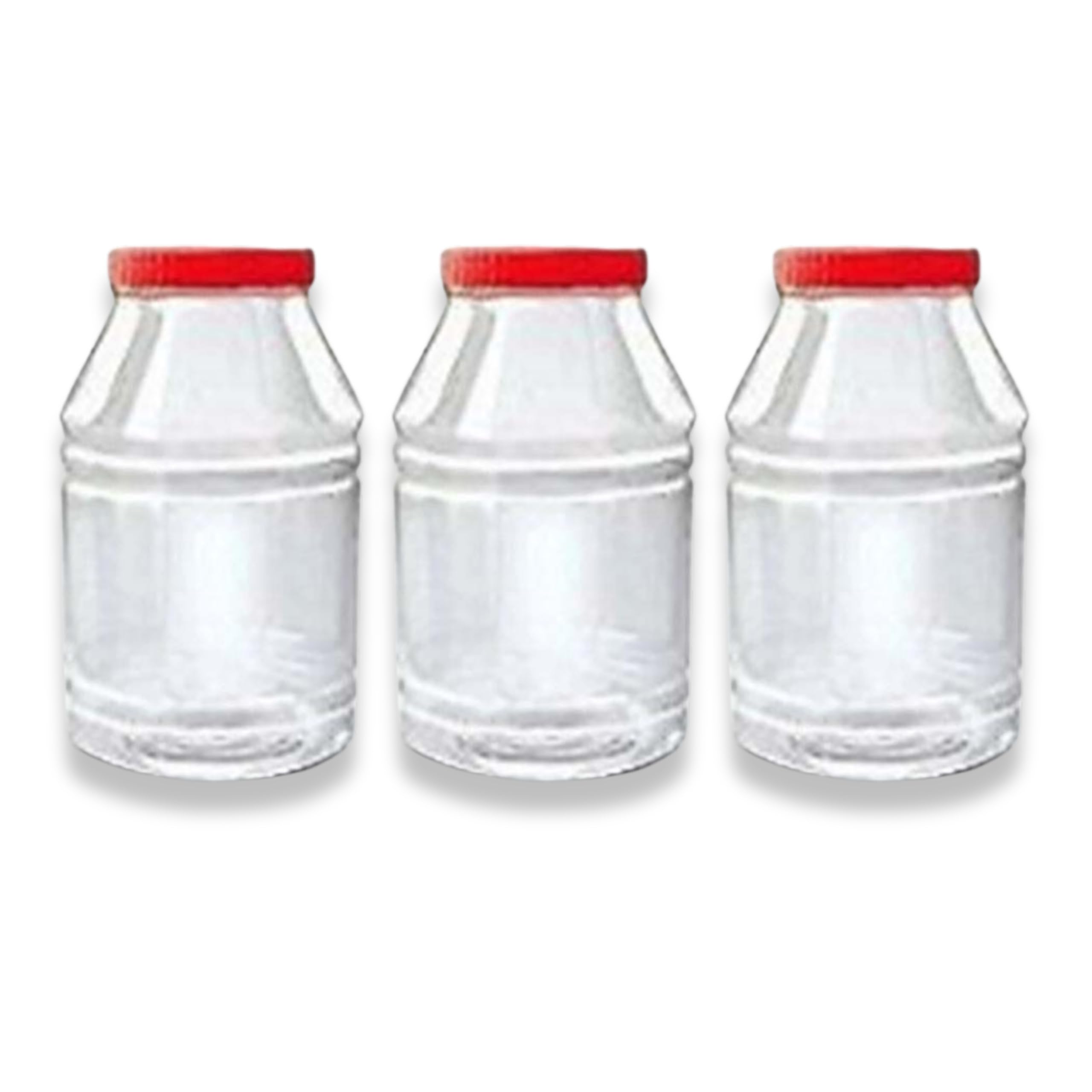 QUANTA Plastic Jars with Lids – Clear Storage Containers – Airtight, Stackable, BPA-Free Container Jar for Spices, Sweets, Crafts, Dog Treats – Reusable & Durable (3, Clear/Transparent, 6000ml)