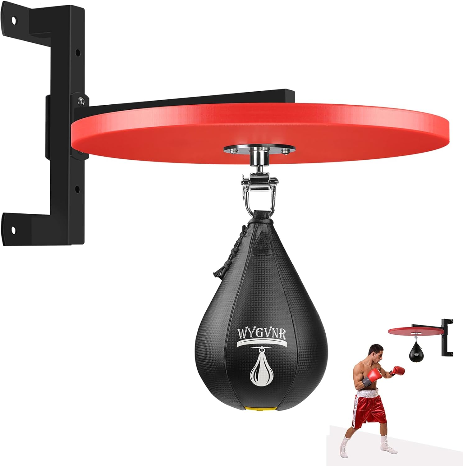 Speed Bag Platform, Boxing Speed Bag, with Speed Punching Bag Swivel for Workout, Punching, Training, Boxing, Exercise