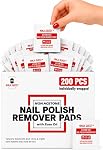 Plaquettes détachantes en polonais à ongles 100% Pas d'acétone - 200 Pack d'épis d'élimination de gel en vrac emballés individuellement - Kit de voyage d'ongle pour effacer les ongles polonais pour la maison & Suppression professionnelle