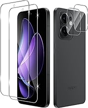 Tempered Glass for OPPO Reno 13 FS 5G / OPPO Reno 13F 5G, 2 Pieces Glass Screen Protector + 2 Pieces Camera Protection, Scratch-Resistant, 9H Hardness for Reno13 F / Reno13 F S