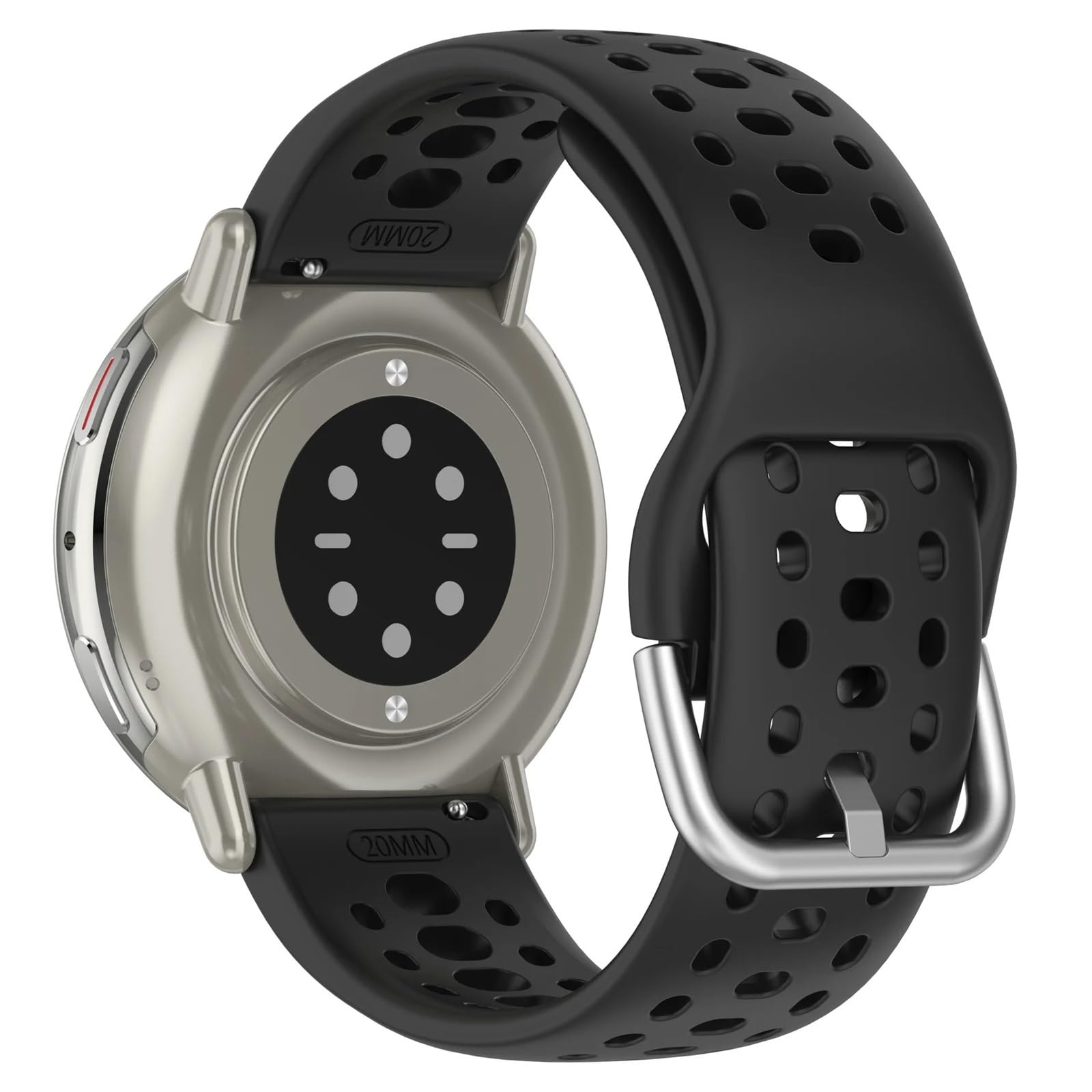 Quick Release 20 mm silikonowy pasek sportowy oddychający pasek bransoletka do zegarka (zielony)