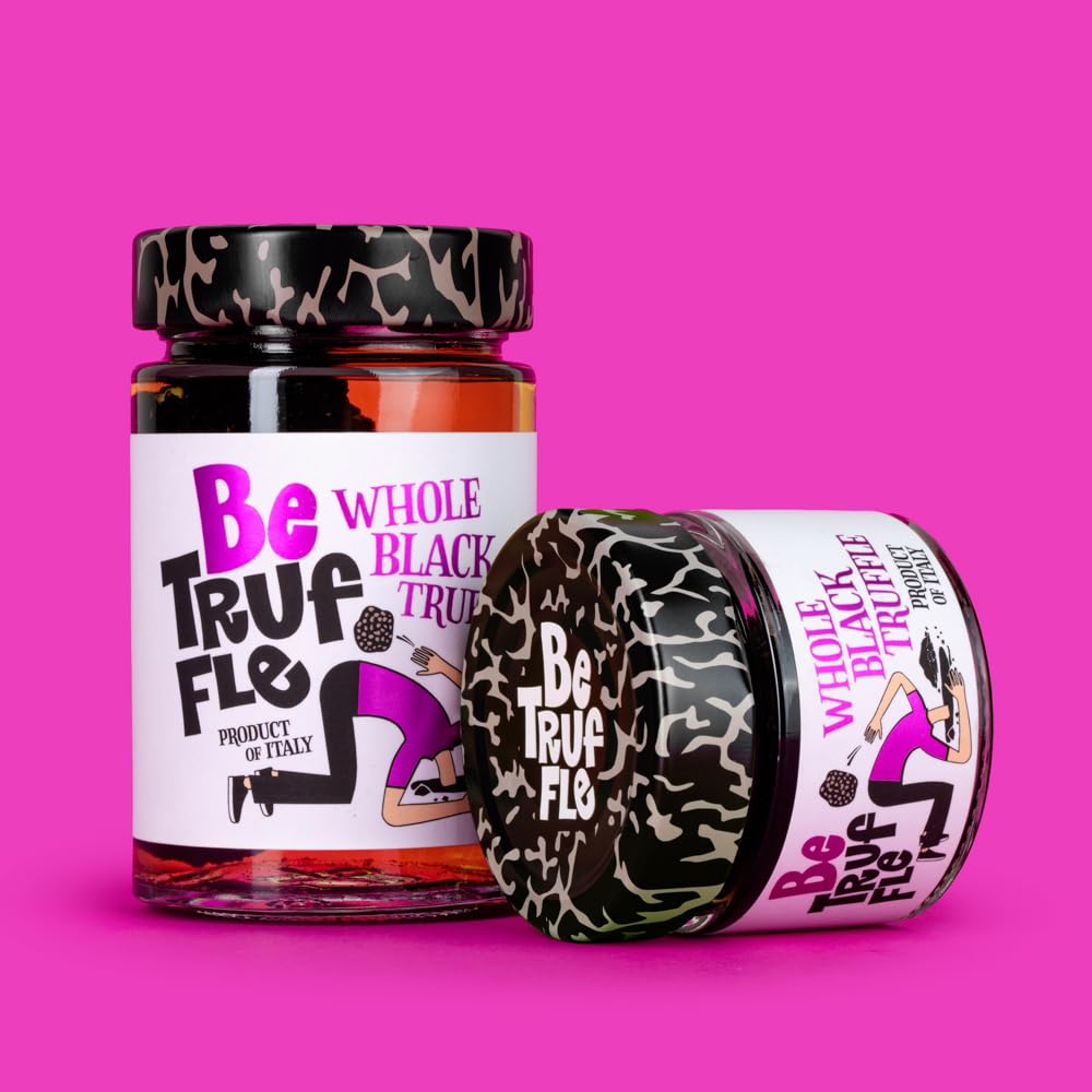 Be Truffle - Trufa Negra Entera 90g, Peso Escurrido 35g - Vegano, Sin Gluten, Sin Colesterol