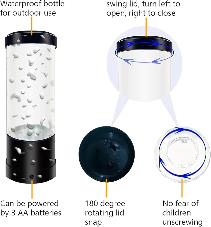 WTROESE Jellyfish Lamp,7 Color Changing Aquarium Light,USB/Battery Bubble Jellyfish Night Light,Desk Mood Lamp for Home Bedroom Room Office,Tower Jelly Fish Light Lamp Present Decor for Kids Girls Adults Boys photo 2