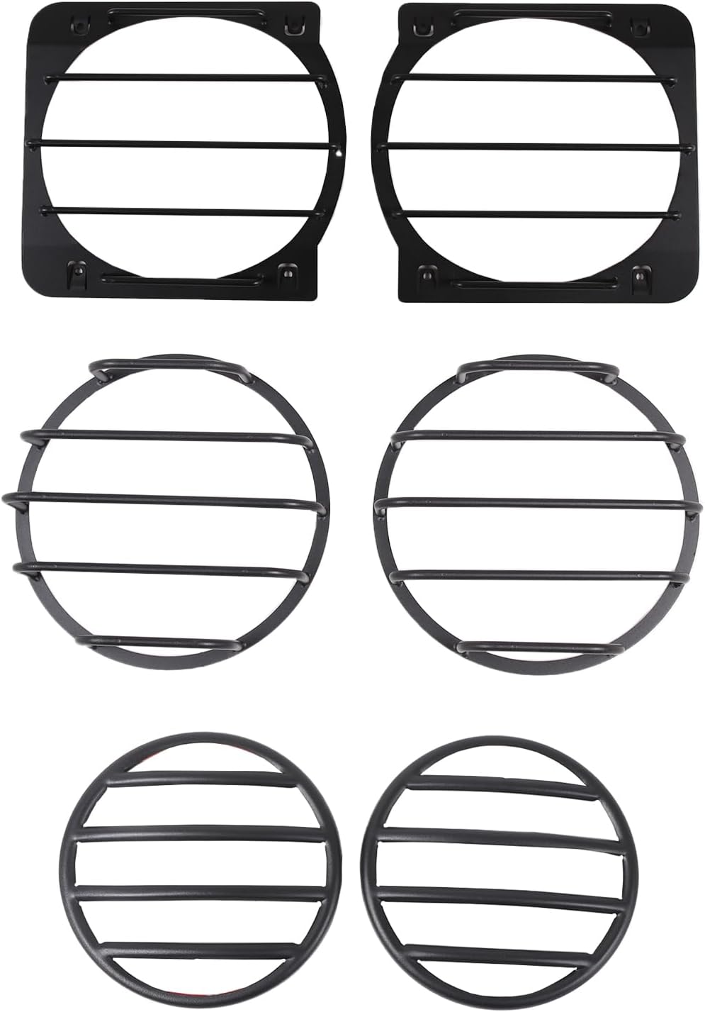 Matte Black Taillight Cover, Headlight Cover, Front Fog Lamp Cover Guard Protector Cover Trim Compatible with 2020-2024 INEOS Grenadier Accessories