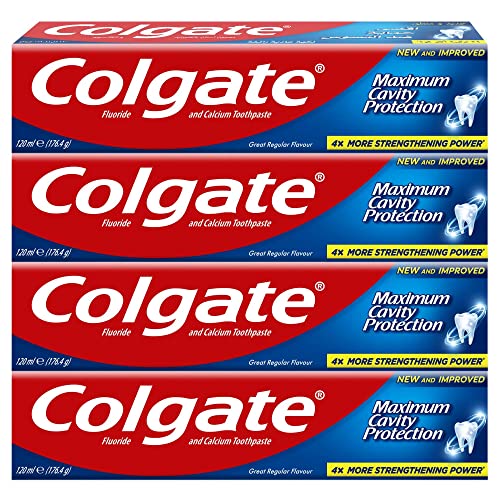 Colgate Maximum Cavity Protection Toothpaste Great Regular Flavour 120 ml (4Pack)