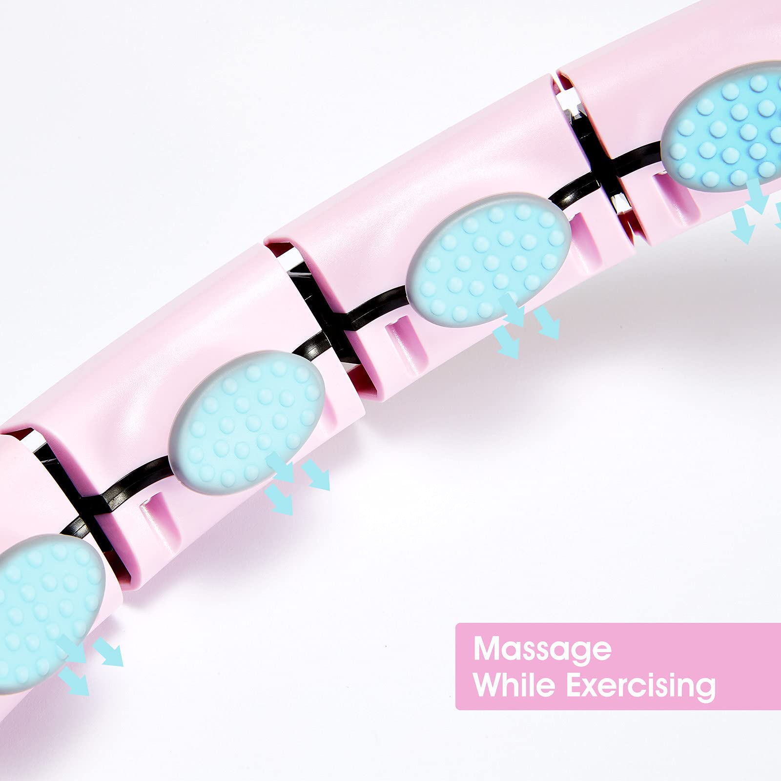 TOPLUS Smart Hula Hoop Fitness Reifen Verstellbare Hula Hoop mit Schwerkraft Ball, 360°Surround Massage Hoop für Erwachsene, Kinder und Anfänger