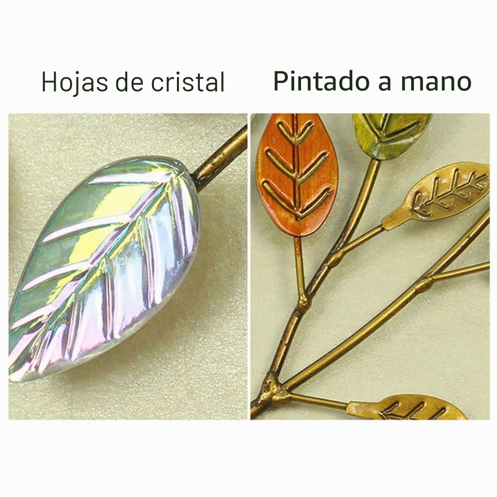 Árbol Decorativo de Pared de Hierro Forjado,Arbol De La Vida Decoracion Pared Metal,Adorno de Pared Tridimensional,Adorno de Entrada,Decoración para Salas de Estar,Cafeterías y Estudios