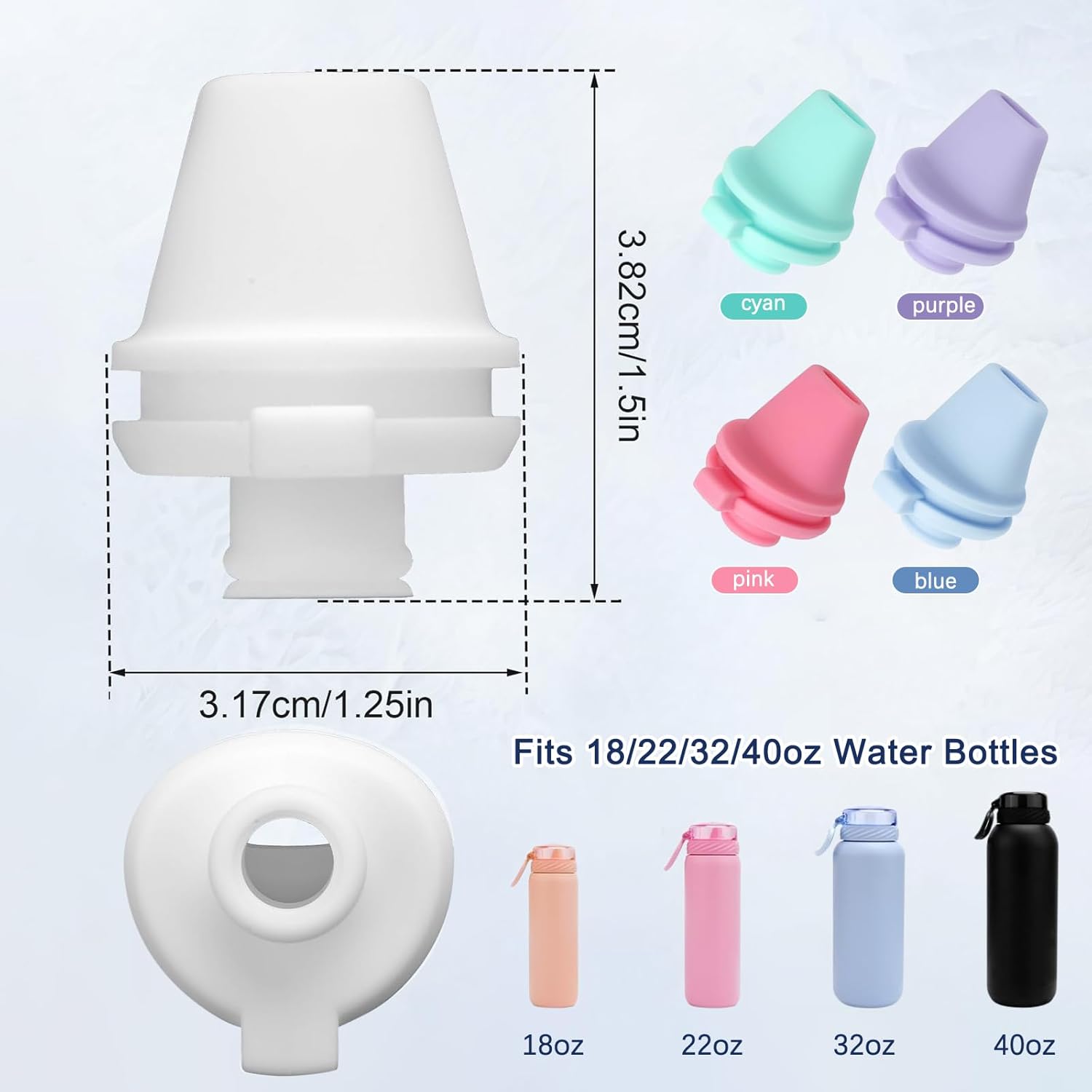 5 Pack Bite Valve Replacement Compatible with Ello Cooper 18/22/32/40oz Water Bottle Accessories – Silicone Spout Mouthpiece, Easy Lid Replacement Parts - Image 5