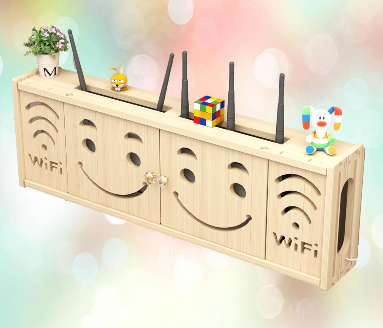 Boîte de rangement de routeur cache-câbles mural pour éliminer le désordre WiFi