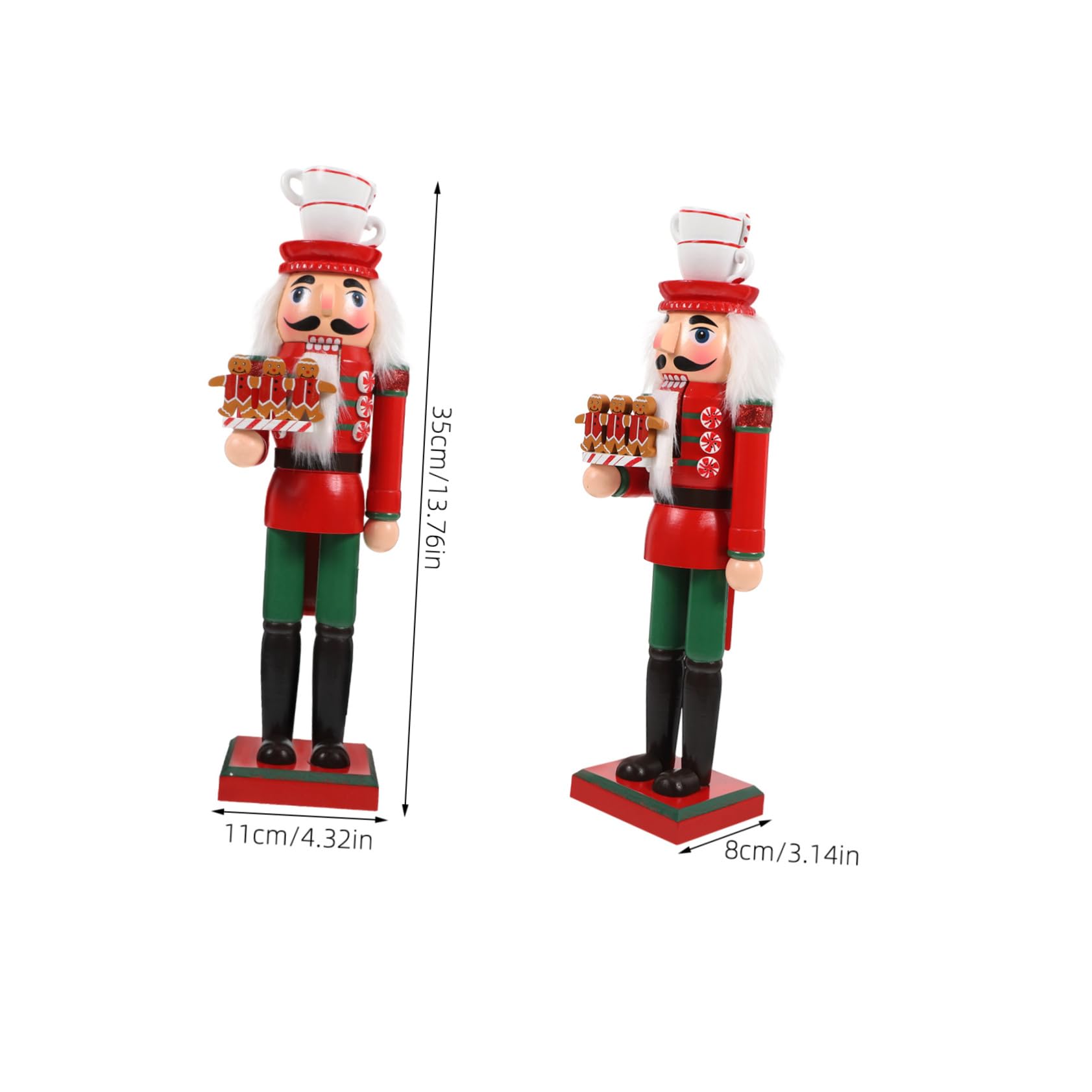 Casse-Noisette Bois Figurine de Soldat Pain Épice Décoration de Ballet pour Noël Objet de Collection pour Fêtes
