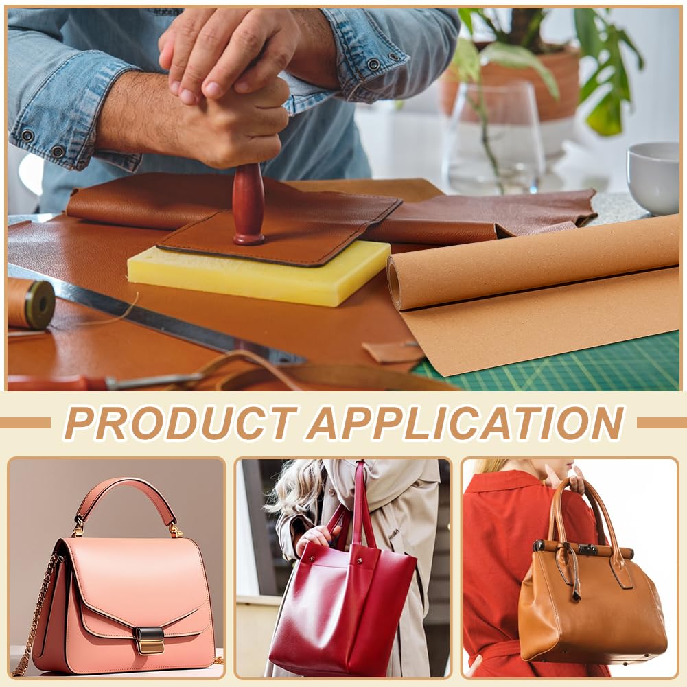 BENECREAT 59x11.8 Inch Leather Stiffener Roll, Bag Stiffener Fabric Leather Reinforcement Material for Handmade Purses and Craft Projects, 0.4mm Thick