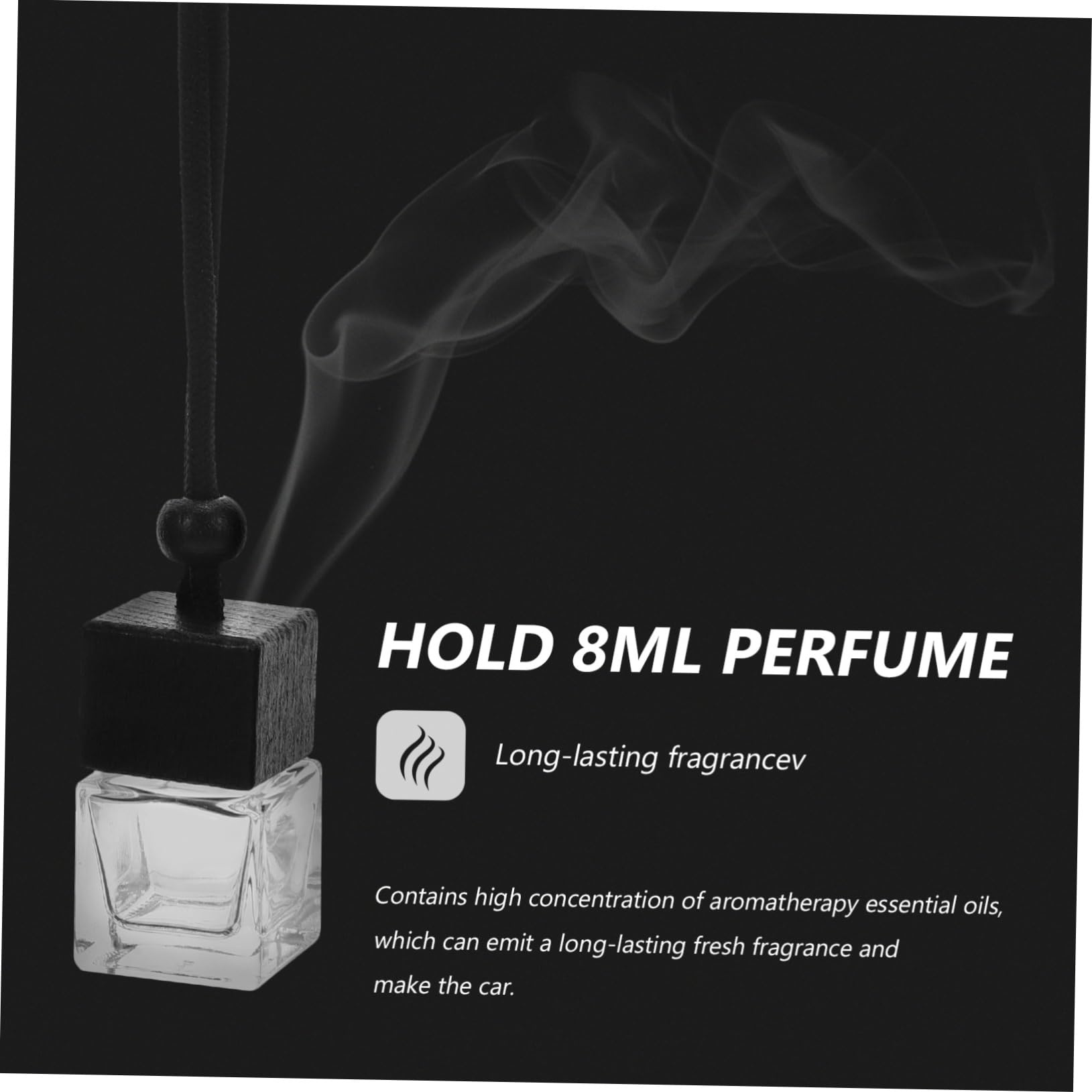 ULTECHNOVO Lot De 4 Diffuseurs De Parfum À Suspendre pour Rétroviseur De Voiture 8 ML Contenants De Rangement Vides 6 Pièces X 4