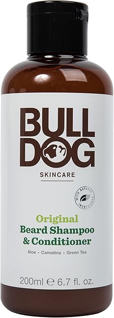 Bulldog Mens Skincare and Grooming Original 2-in-1 Beard Shampoo and Conditioner, 200ml, 1-Pack