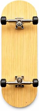 Professional 6-Layer Bamboo Fingerboard Mini Skateboard Complete100x33mm Deck +Axle Washers 34mm Silvery Trucks | Old School 20th Anniversary Edition Black Wheels