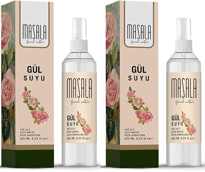 Masala 2 Adet Saf G l Suyu 125 ml%100 Do al Ya l  Hidrosol - Tonik Rose Floral Water Hydrosol Tonic