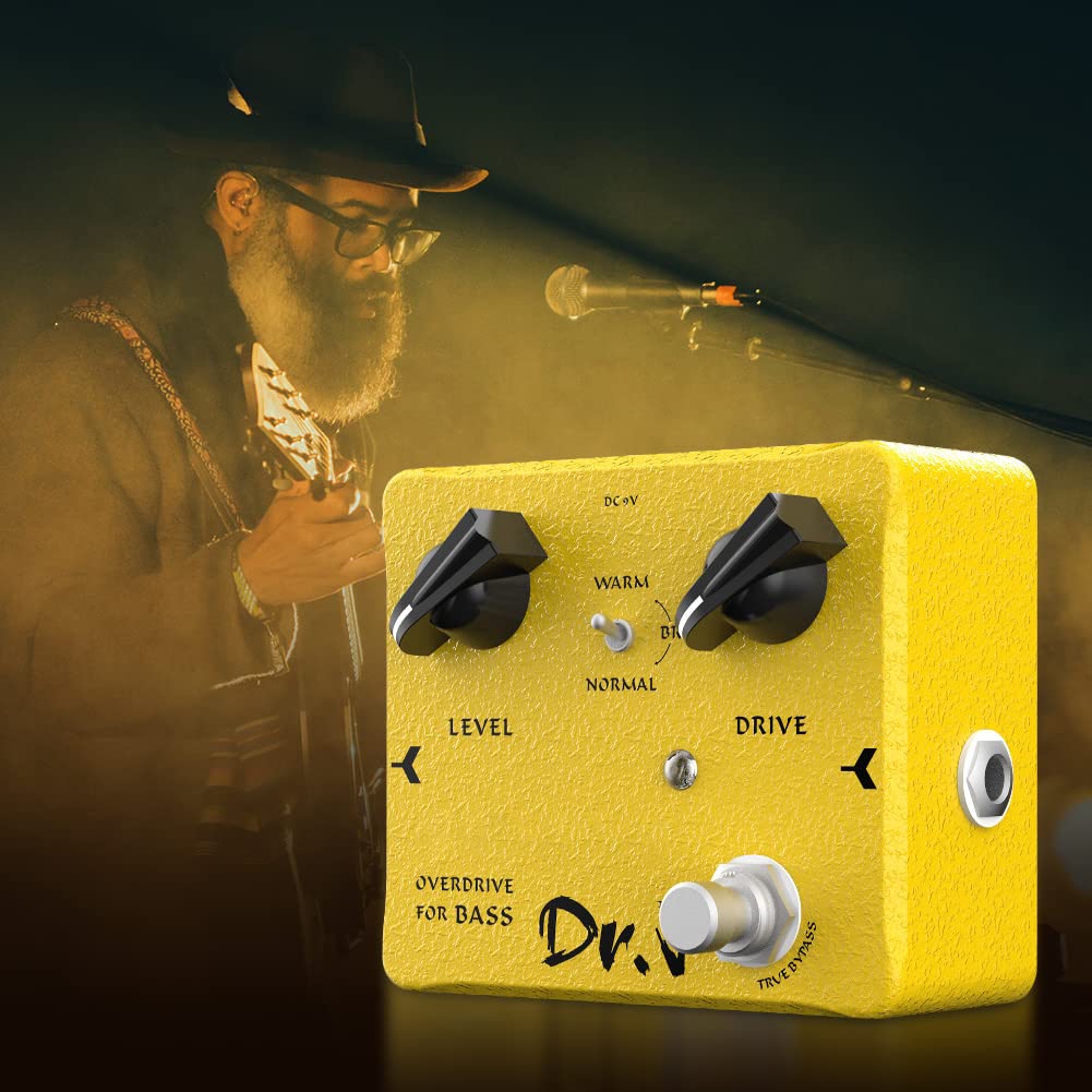 JOYO Effetti a pedale Overdrive per basso dal rock al metallo appositamente progettati per il bassista True Bypass Design (edizione alta D52)