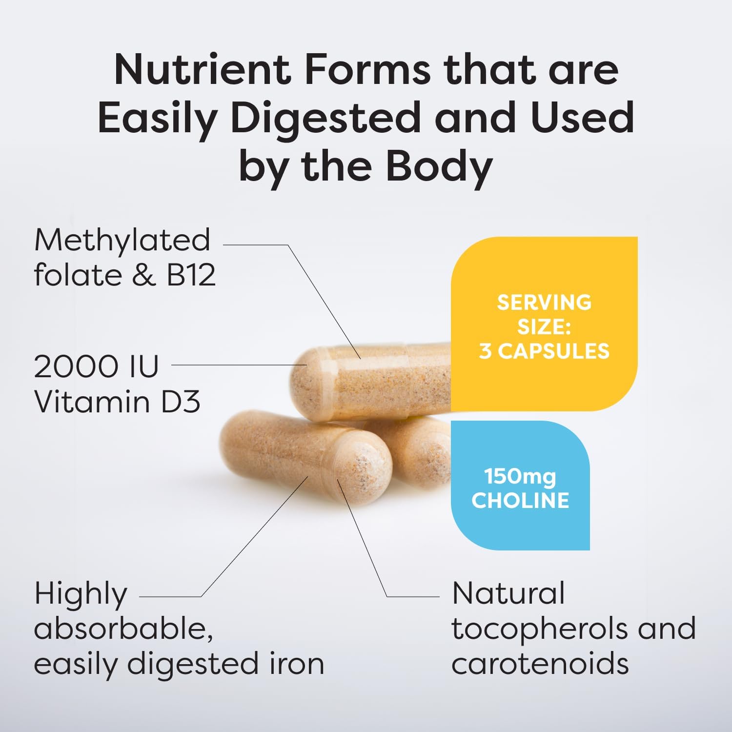 SFI Health Klaire Labs Prenatal & Nursing Multivitamin - Postnatal & Prenatal Vitamins for Women with Iron - Complete Nutritional Support During Preconception, Pregnancy & Breastfeeding (90 Capsules) - Image 4