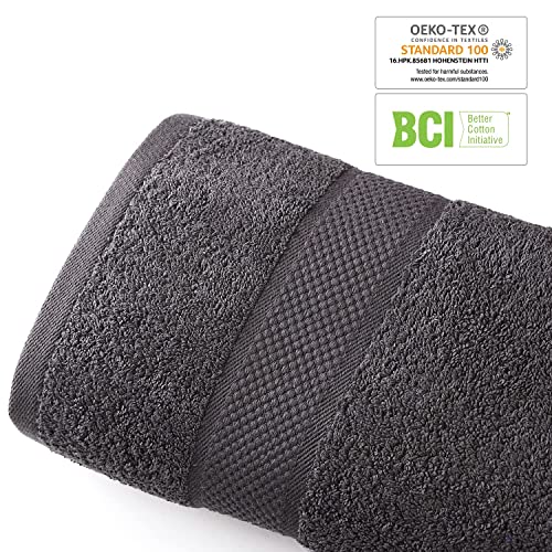 600 Gsm Cotton Towel Pack Of 4 And Microfiber Bed Sheet Set 1800 Tc Series - Unique Bundle Made For Each Other, Premium Super Soft Hydro Brushed Bedsheet, Soft Towel With Extra Absorbency, Grey Lovers #TOP6