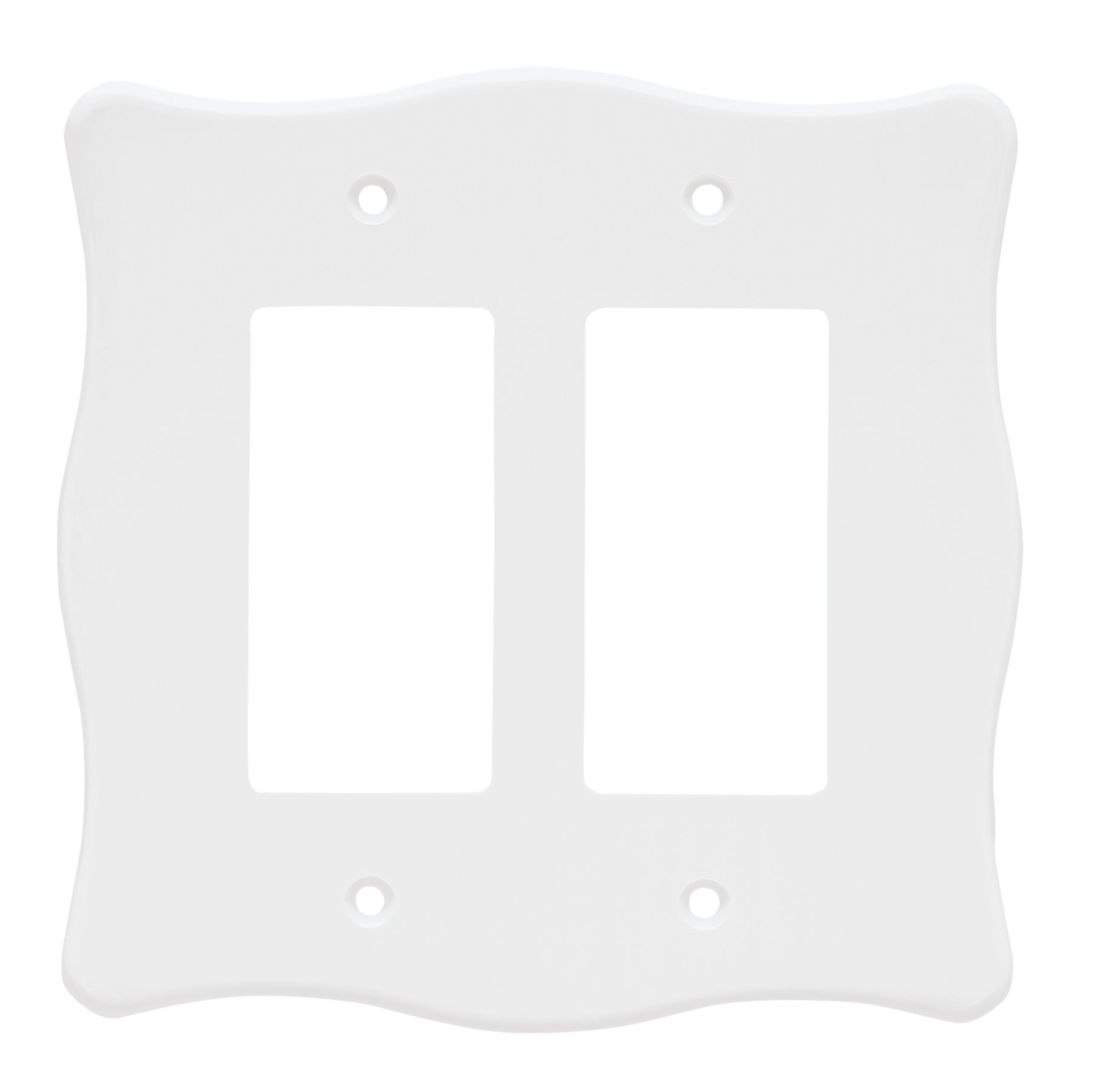 Placa de pared decorativa doble Brainerd 64600 interruptor nailon blanco tapa