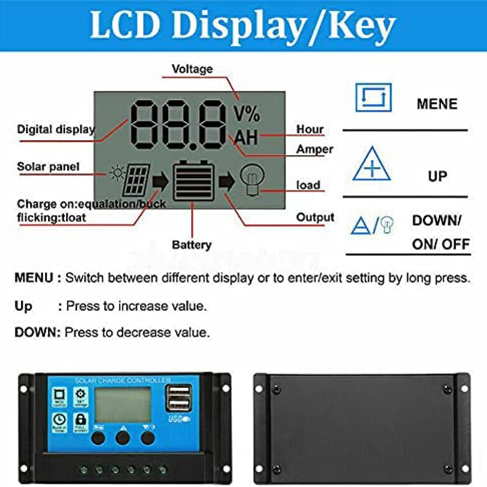 Chargeur de Batterie de Panneau Solaire 30W 12V + ContrôLeur 40A pour Camping-Car Camping-Car