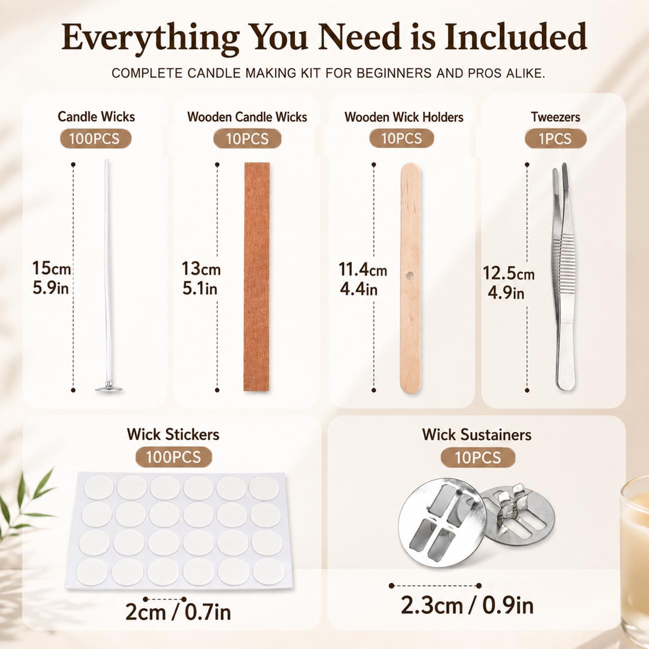 Candle Wicks, Candle Making Kit for Beginners, with Case