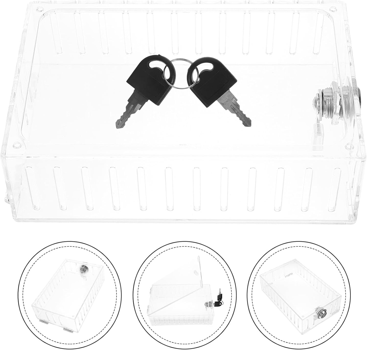 PRETYZOOM Thermostat Lock Box with Key Weatherproof Cover Wall-mounted Thermostat Protector for Outdoor Hvac Control Panel Lockable Accessory