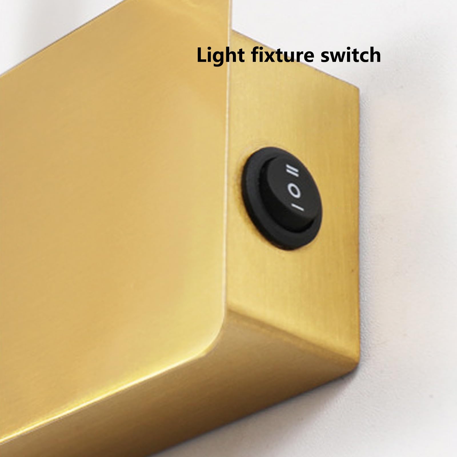 LED Spiegelleuchte Wandlampe mit Bewegungsmelder Wandbeleuchtung mit Schalter Wandleuchte Indoor Drehbarem Wandleuchten für Schlafzimmer Wohnzimmer Arbeitszimmer (Schwarze-Neutrales Licht,40cm)